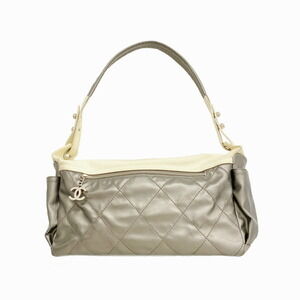 Chanel Paris Biarritz Shoulder Bag, Canvas, Gray, Women's